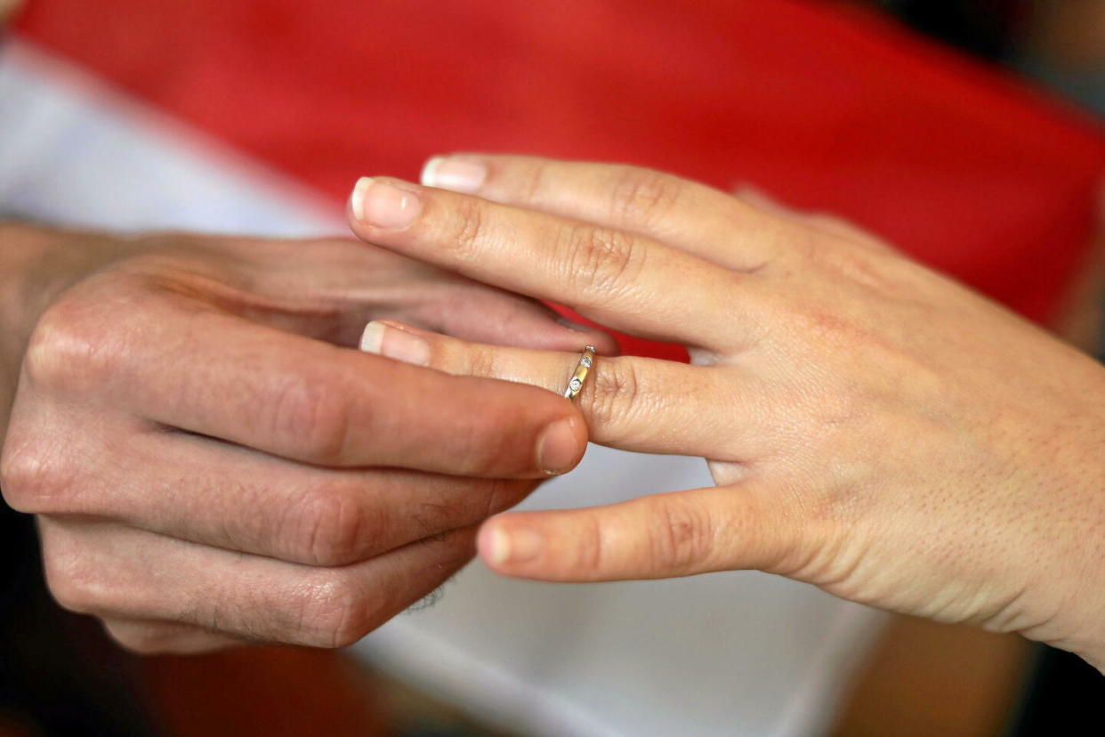 Un mariage en 2021 à Monaco.   - Credit:Jean François Ottonello / MAXPPP / PHOTOPQR/NICE MATIN/MAXPPP