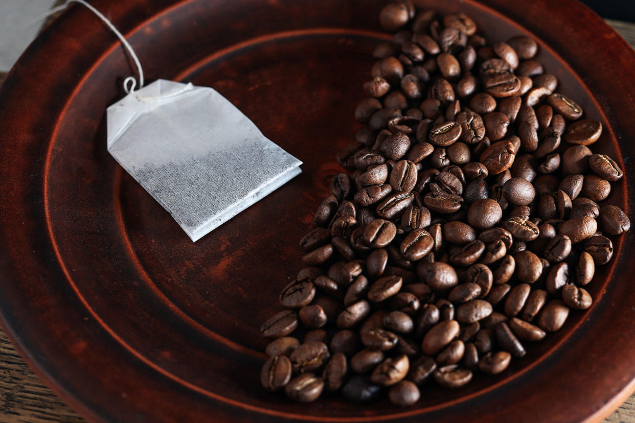 Coffee Beans and Tea Bag Getty Images/Ivan Martynov