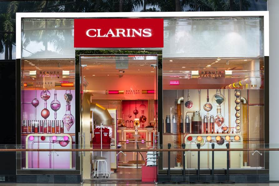 Clarins’ latest pop-up boutique: Clarins Beauty Factory. PHOTO: Clarins