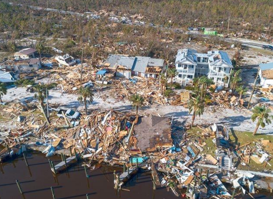 Hurricane Michael's Category 5 winds and storm surge left Mexico Beach in ruins on Oct. 10, 2018.