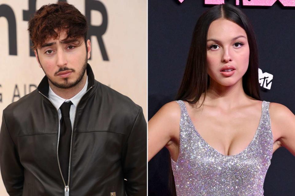 <p>Mike Marsland/Getty, Axelle/Bauer-Griffin/FilmMagic</p> Zack Bia in May 2022; Olivia Rodrigo in September 2023