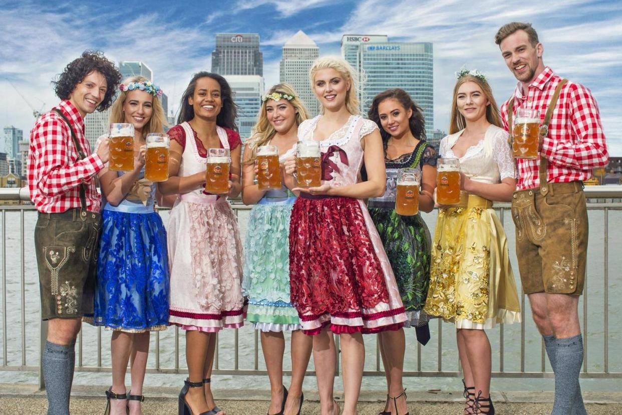 Toast of the town: Erdinger's Oktoberfest will feature waiters and waitresses in traditional dresses