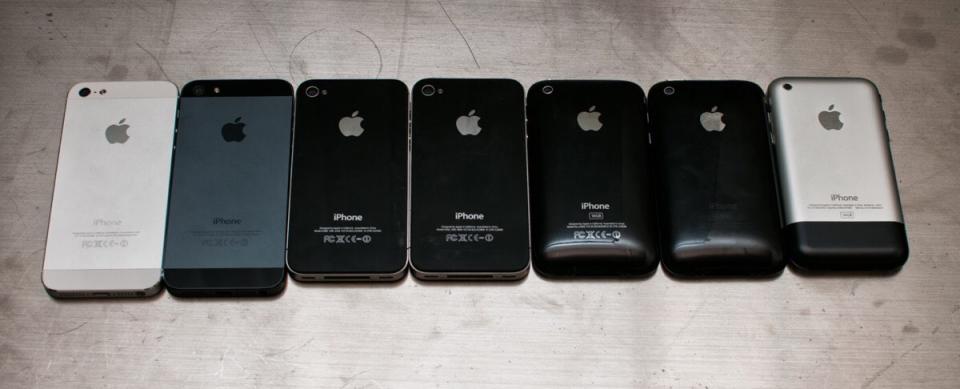 One picture shows the iPhone’s complete evolution since 2007