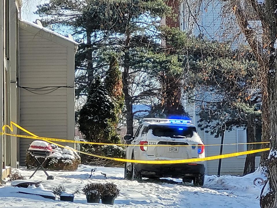 The scene outside 400 E. McKinley Ave., on Dec. 26, 2022, where Des Moines police fatally shot a 16-year-old who they said pointed a gun at them.