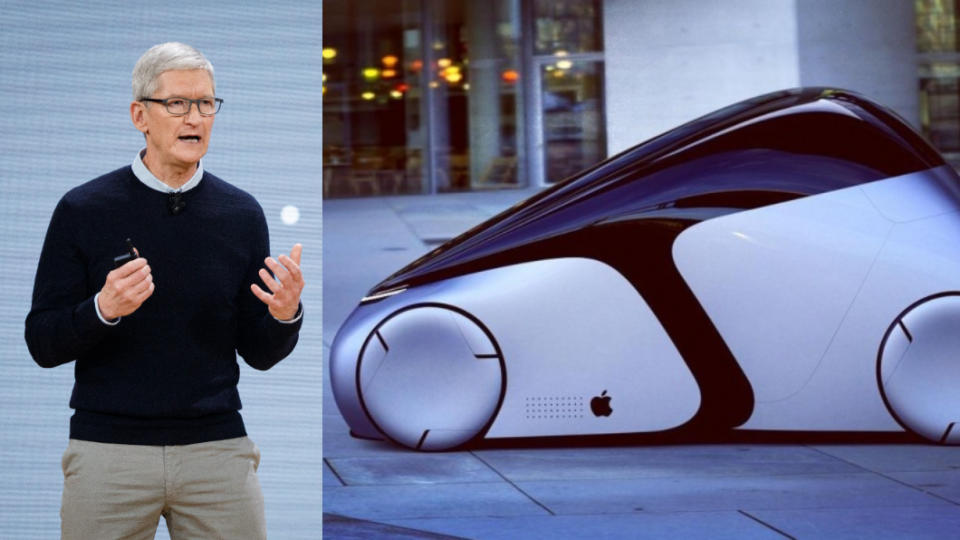 Tim Cook曾暗示「Apple一定會打造電動車」。(圖片來源/ Shutterstock達志影像、Apple)