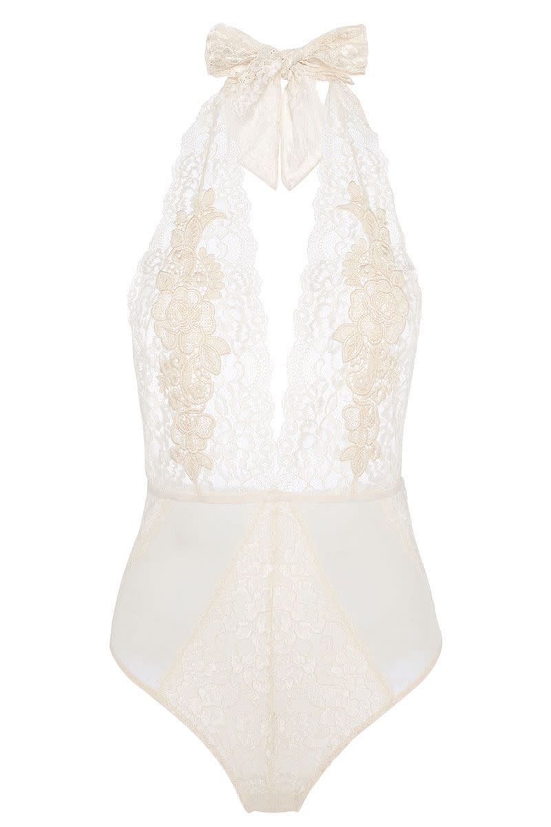 <p>Champagne lace body, £12</p>