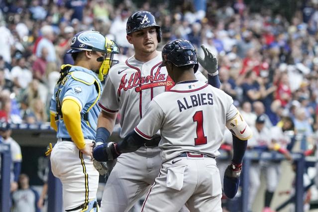 FOX Sports: MLB on X: Austin Riley gets the scoring started in