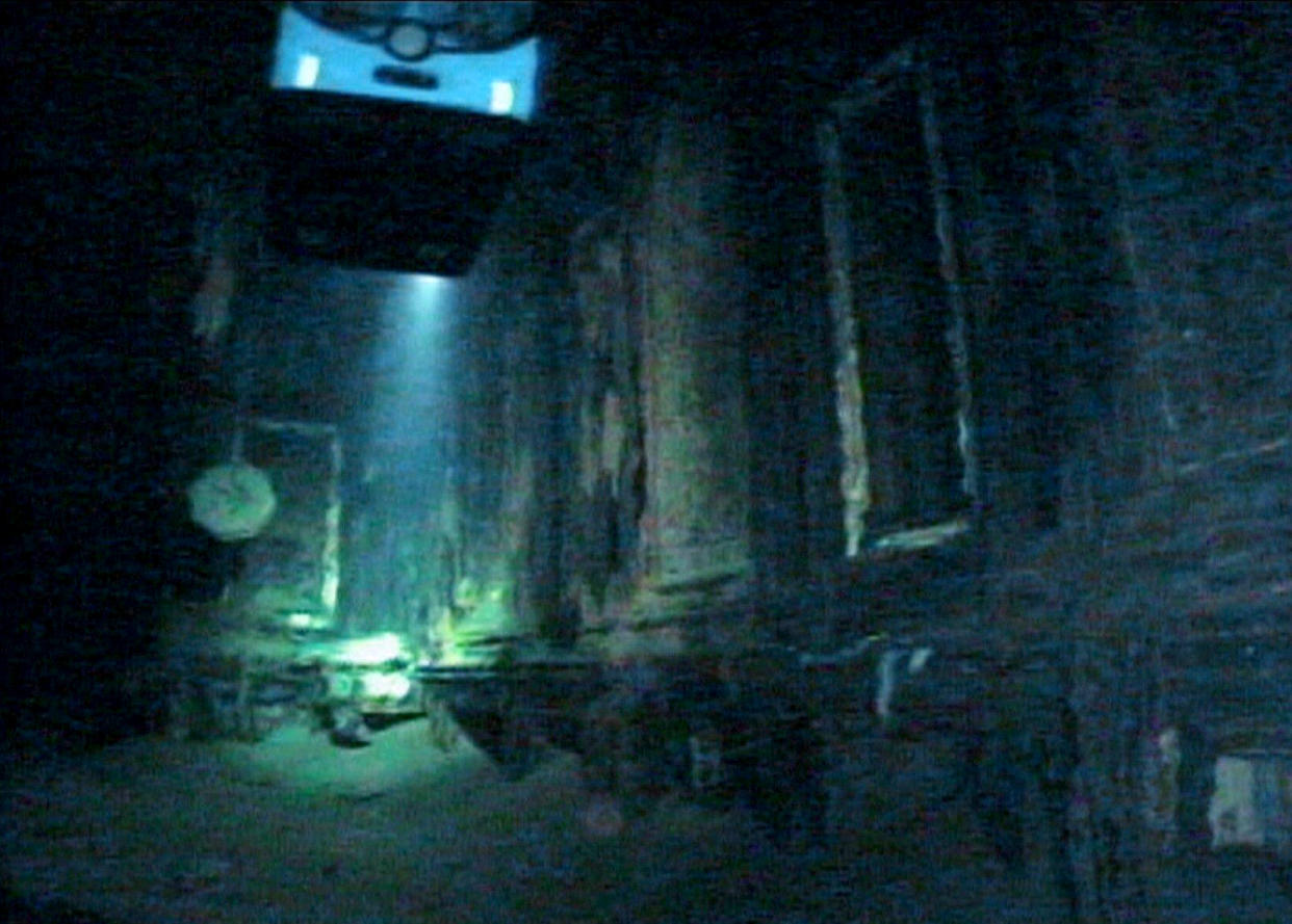 Image: Titanic's dining room from 2003 footage. (Ghosts of the Abyss via Alamy)