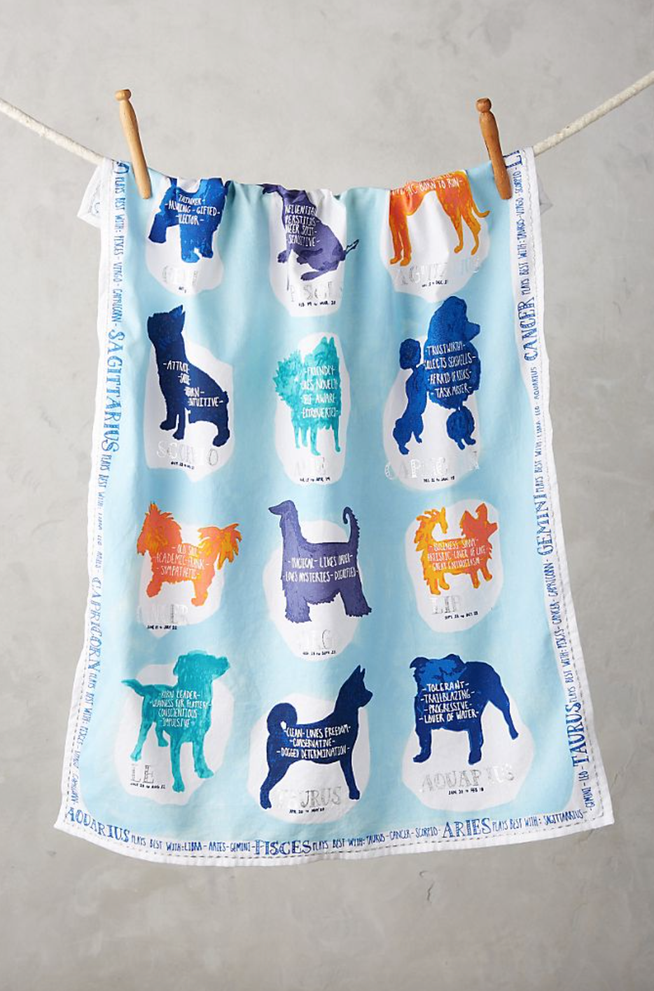 Zodiac Companion Tea Towel (Photo via Anthropologie) 