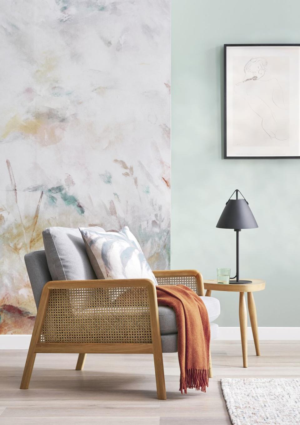 <p>Contrasting dramatic silhouettes and contemporary designs with softer, washed-out tones and painterly motifs ensures a scheme that’s inviting, but still has a modern edge.</p><p>'The simple scheme can be built around a neutral palette and colours seen in nature which will feel grounding and help to ensure the room feels serene,' says Helen Shaw, <a href="https://www.benjaminmoorepaint.co.uk/" rel="nofollow noopener" target="_blank" data-ylk="slk:Benjamin Moore;elm:context_link;itc:0;sec:content-canvas" class="link ">Benjamin Moore</a> UK Director. 'Consider soft sage hues to add a pop of colour without being overwhelming, as well as warm beige and grey tones which are a great alternative to white.'</p><p>• Shop the look at <a href="https://go.redirectingat.com?id=127X1599956&url=https%3A%2F%2Fwww.johnlewis.com%2F&sref=https%3A%2F%2Fwww.housebeautiful.com%2Fuk%2Fdecorate%2Flooks%2Fg35738612%2Fjapandi%2F" rel="nofollow noopener" target="_blank" data-ylk="slk:John Lewis;elm:context_link;itc:0;sec:content-canvas" class="link ">John Lewis</a></p>