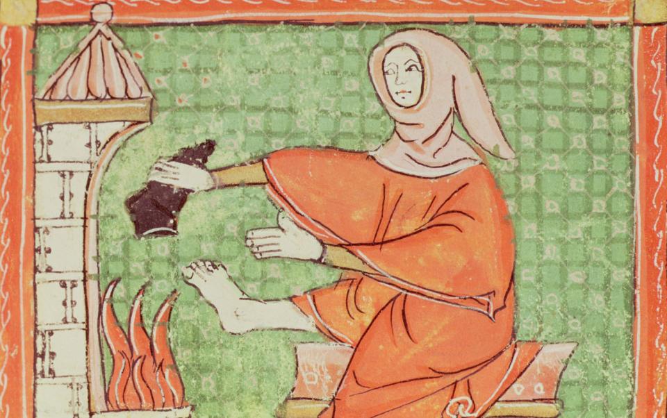 Warming by the Fire by Matfre Ermengaut, a 14th-century Franciscan friar