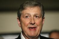 Louisiana state treasurer John Kennedy addresses supporters at his election watch party, after being elected to the senate seat vacated by Sen. David Vitter, R-La., in Baton Rouge, La., Saturday, Dec. 10, 2016. (AP Photo/Gerald Herbert)