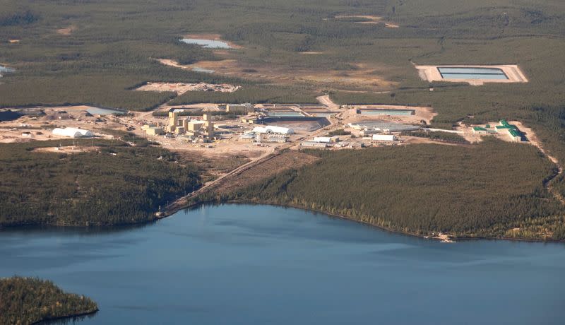 FILE PHOTO: An aerial view of Cameco's Cigar Lake uranium mine site in northern Saskatchewan