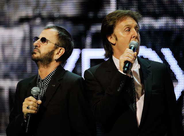 Photo by Kevork Djansezian / Getty Images Ringo Starr and Paul McCartney