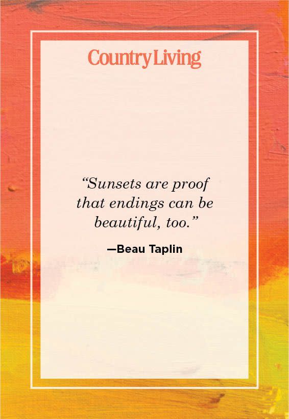 sunset quote about beautiful endings