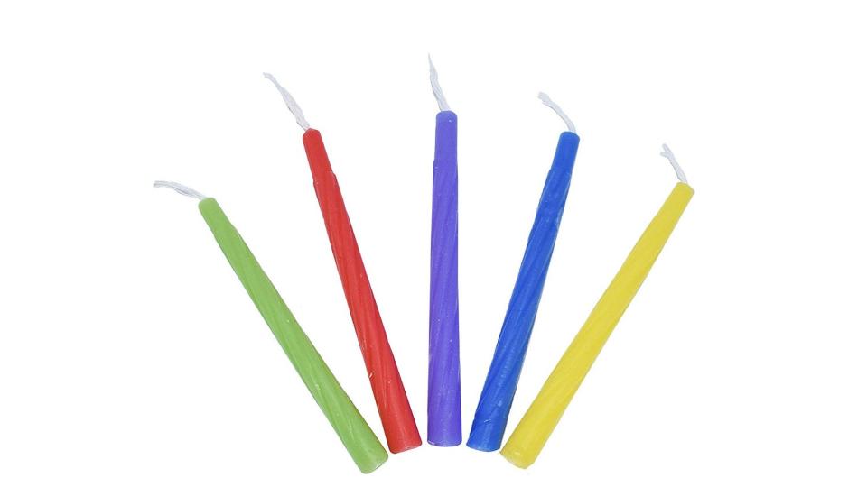 These Ner Mitzvah Colorful Chanukah Candles are great for menorahs.