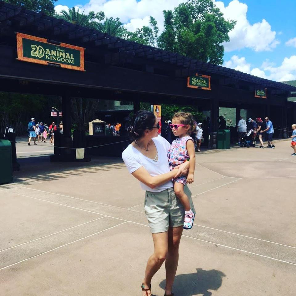 The author with her daughter at Disneyworld in 2017.