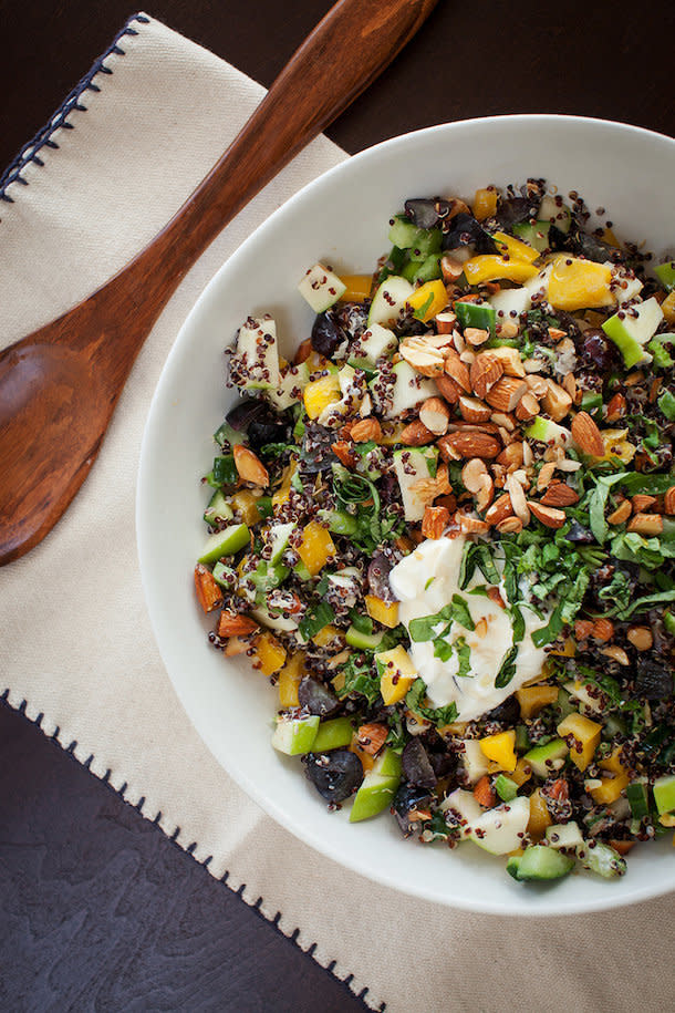 <strong>Get the <a href="http://camillestyles.com/food-and-drink/from-camilles-kitchen/tuesday-tastings-black-quinoa-chopped-salad/" target="_blank">Black Quinoa Chopped Salad recipe</a> from Camille Style's</strong>