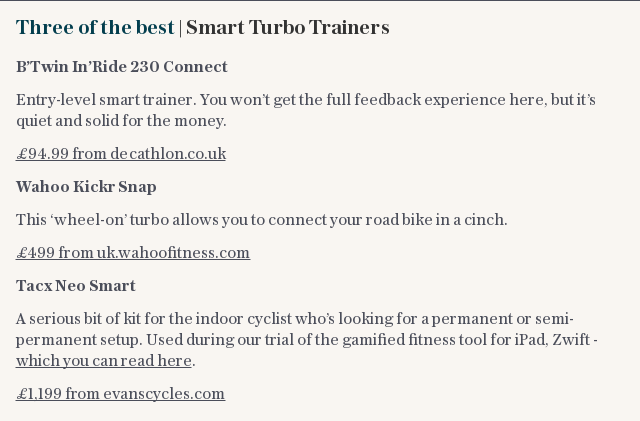 Three of the best | Smart Turbo Trainers