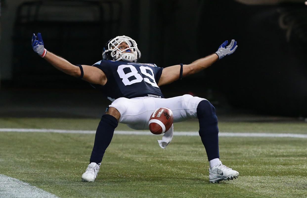 Spencer Watt is taking his touchdown celebrations to Hamilton. (Dave Sandford/Getty Images.)