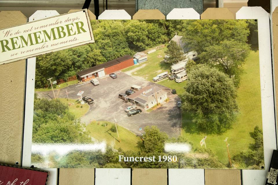 An aerial photo of the Funcrest Dairy and Grill, 3977 W Overlook Rd NE, from 1980 is seen Thursday.