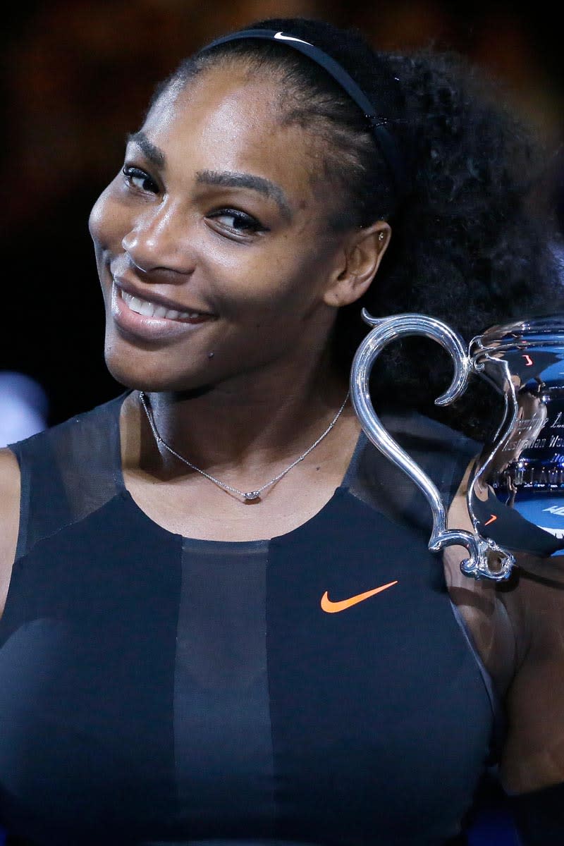 Platz 5: Eine echte Tennislegende ist Serena Williams. Seit 1995 spielt sie Profi-Tennis und gewann 72 Einzeltitel, 23 Titel im Doppel sowie viermal olympisches Gold. Williams ist die erste Frau, die 23 Grand Slam Einzeltitel auf offenem Platz gewann. (Bild-Copyright: Aaron Favila/AP Photo)