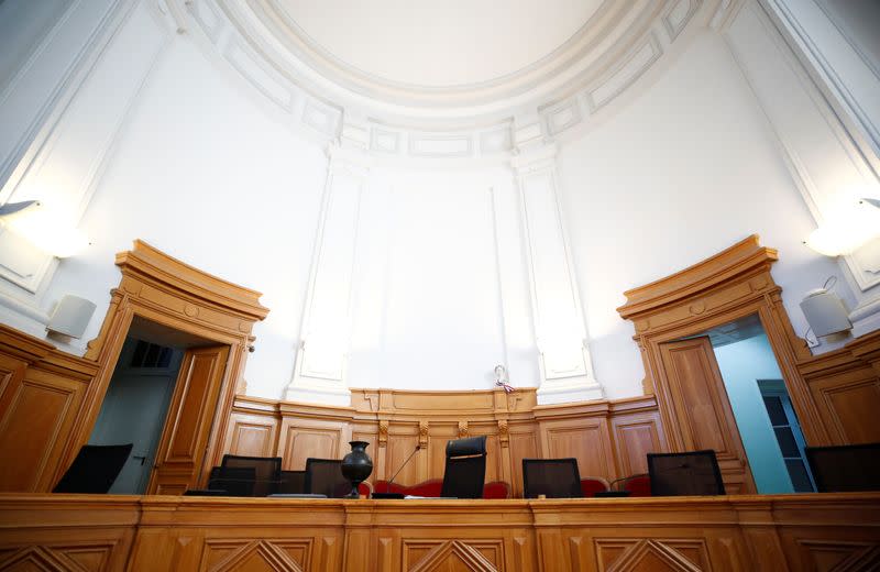 Trial of retired French surgeon Joel Le Scouarnec at the courthouse in Saintes