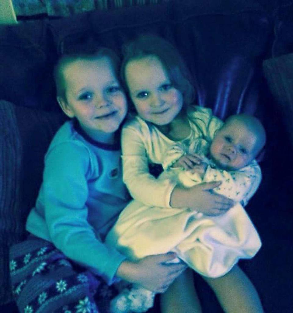 Siblings Brandon, Lacie and Lia Pearson died in the house fire (PA)