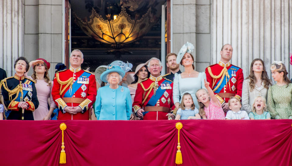 The royal family on the balcony at Trooping the Colour in June (PA)