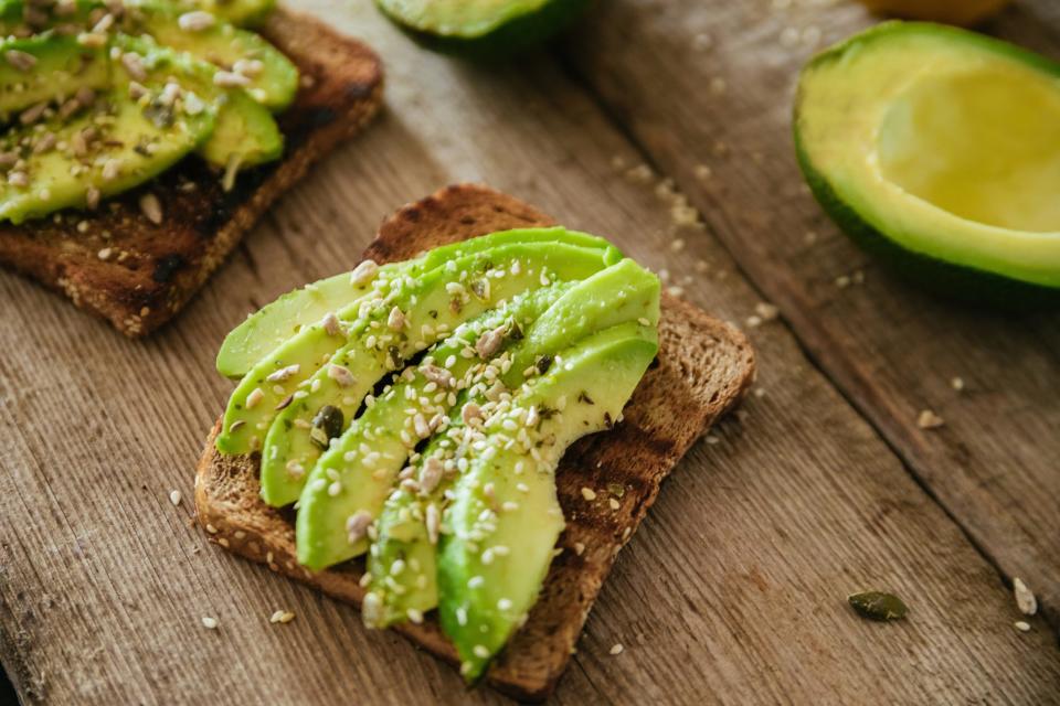 Avocados make a great toast topping for breakfast or lunch.