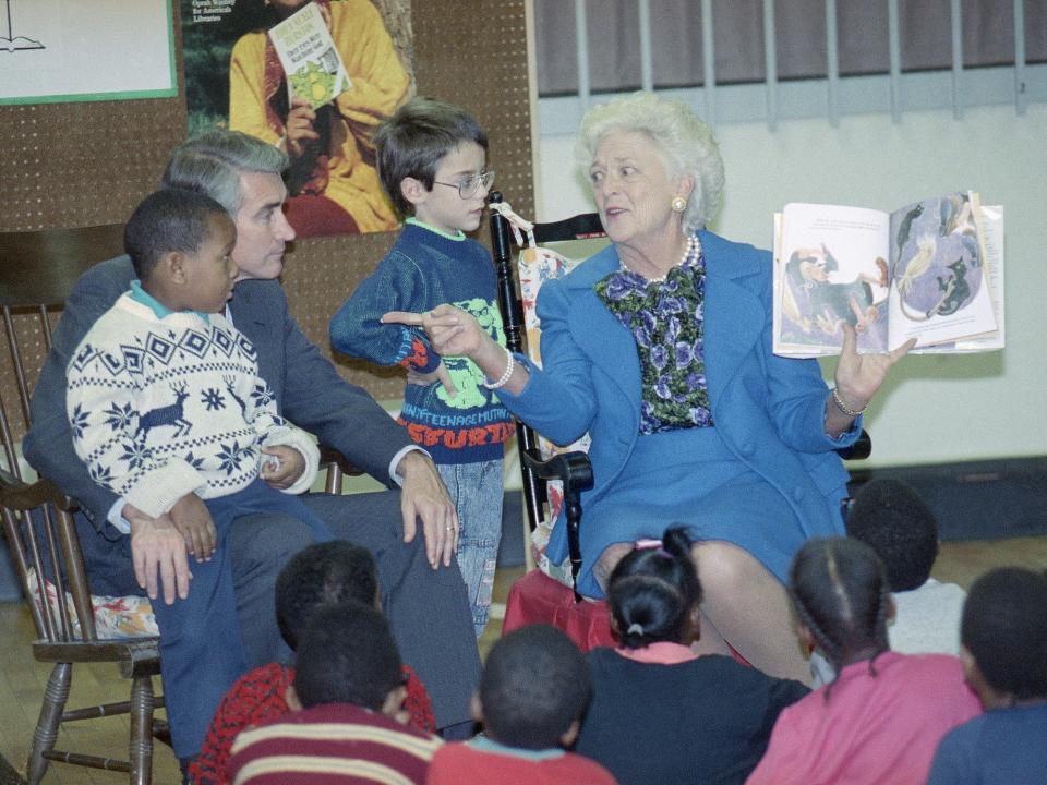 First lady Barbara Bush in 1990.