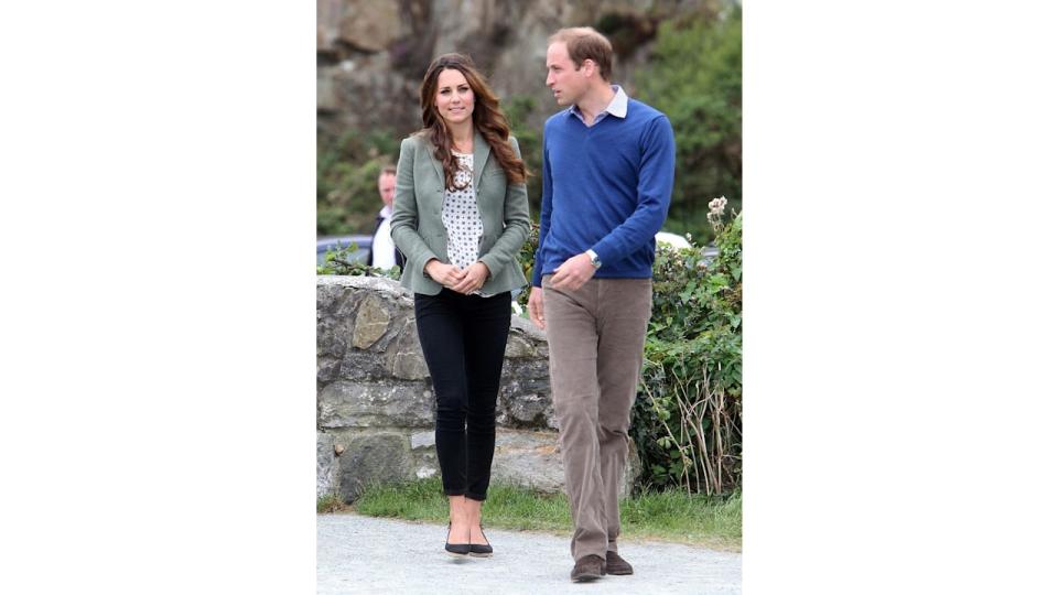 William and Kate in Anglesey in 2013