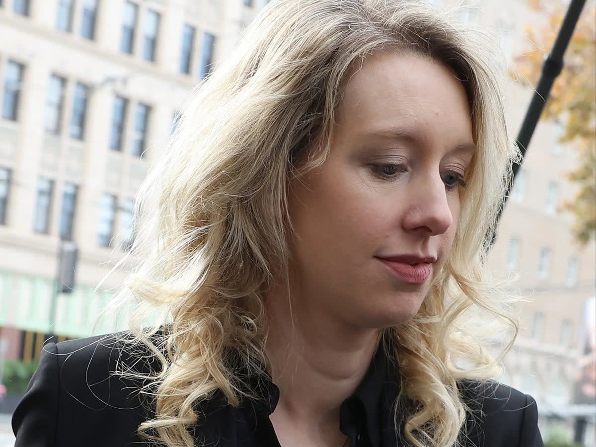 Former Theranos CEO Elizabeth Holmes arrives at federal court on 18 November in San Jose, California.  (Getty Images)