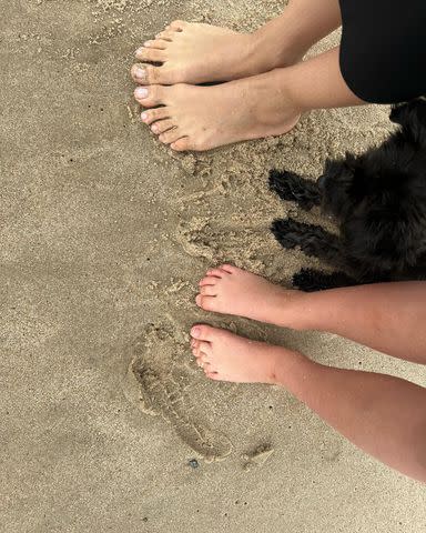 <p>Irina Shayk/Instagram</p> Irina Shayk and her daughter with their dog