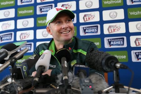 Cricket - Australia Press Conference - Old Merchant Taylors’ School, Northwood - 21/6/15 Australia's Michael Clarke during the press conference Action Images via Reuters / Alex Morton Livepic