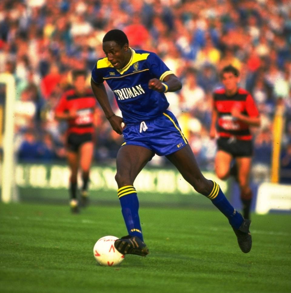 John Fashanu in action for Wimbledon