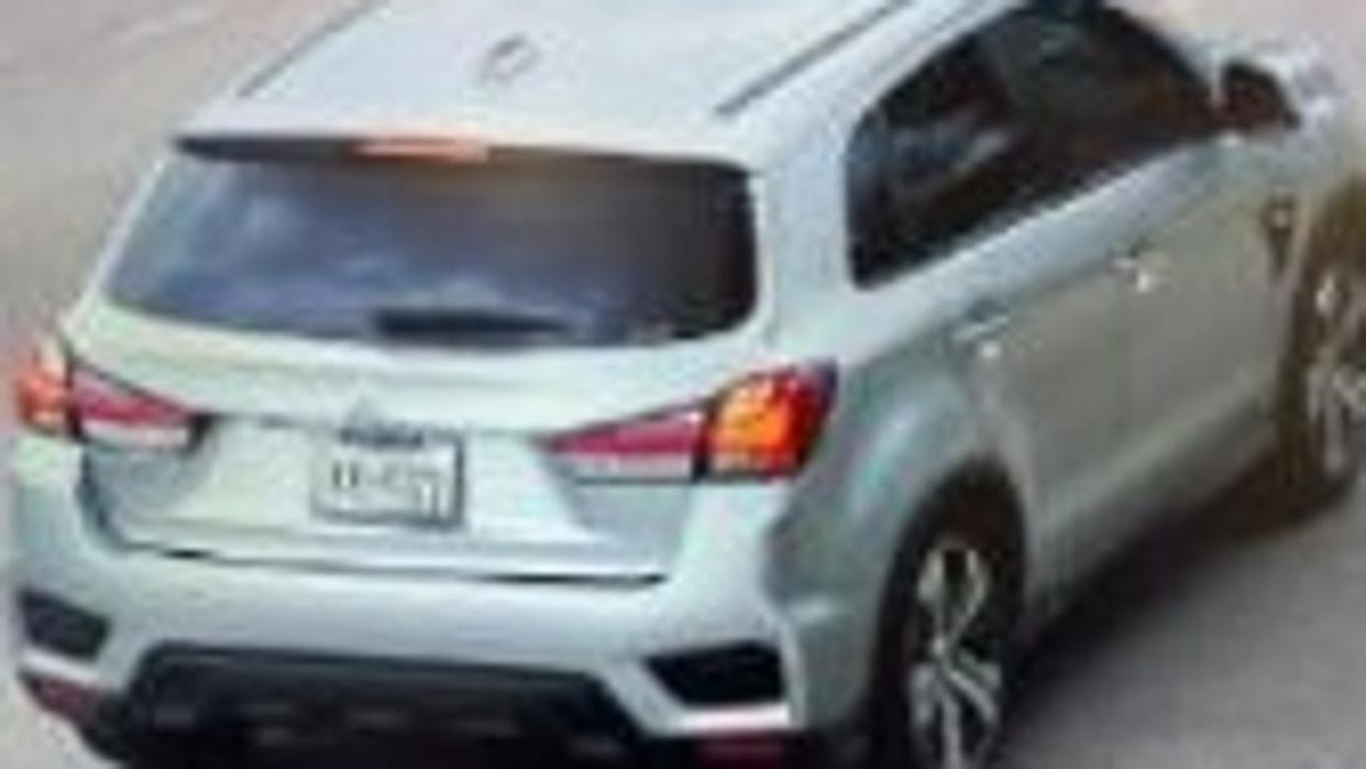 <div>Investigators believe the suspect is headed towards the Dallas Fort Worth area in a silver '23 Mitsubishi Outlander with Texas license plate number TKK 8328.</div> <strong>(San Marcos Police Department)</strong>