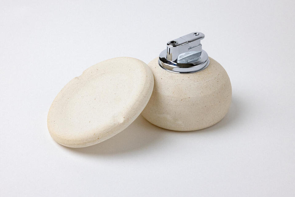 The Pebble table lighter in Yang by Maison Ko and Olivia Snow Ceramics