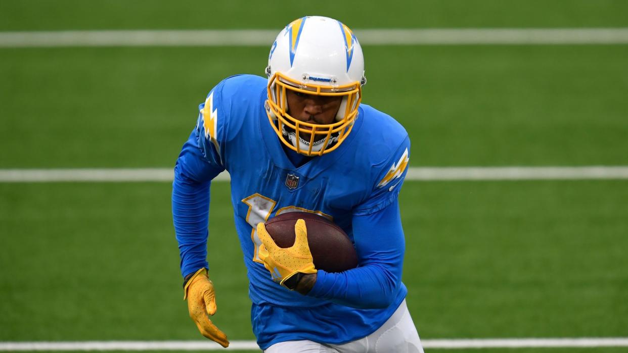 Mandatory Credit: Photo by Kyusung Gong/AP/Shutterstock (11030190j)Los Angeles Chargers wide receiver Keenan Allen (13) during the first half of an NFL football game against the New York Jets, in Inglewood, CalifChargers Football, Inglewood, United States - 22 Nov 2020.