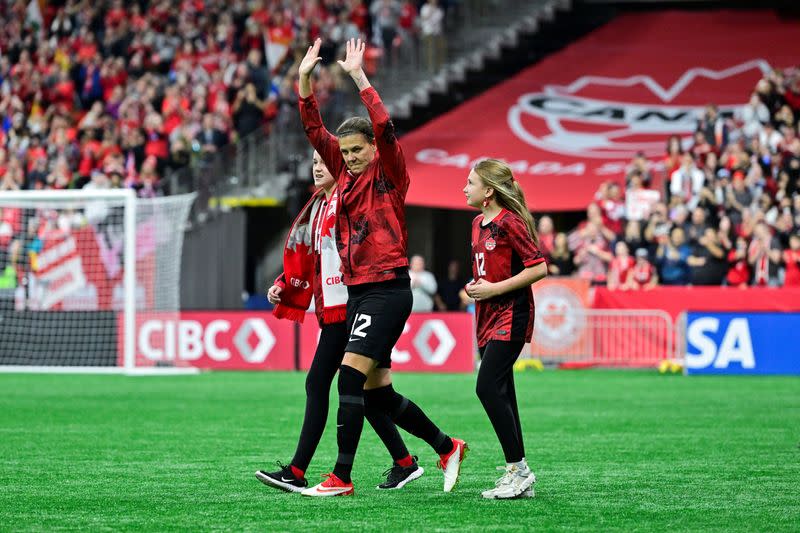 Canada’s captain Christine Sinclair plays her final international game in Vancouver