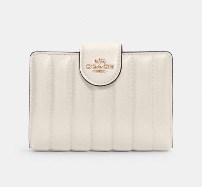 Medium Corner Zip Wallet With Quilting. Image via Coach Outlet.