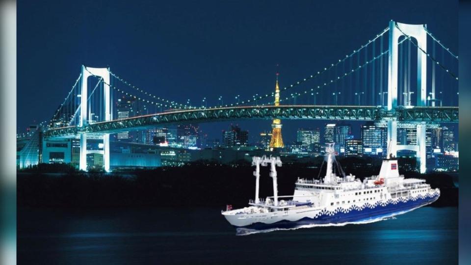 「東京灣納涼船」晚上7點15分出航，巡遊東京灣後， 9點返回碼頭，沿途飽覽東京無敵夜景。(示意圖 / Ⓒ東海汽船 ) 