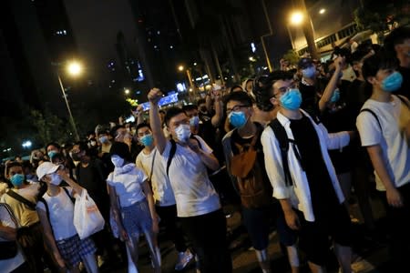 Protest to demand authorities scrap a proposed extradition bill with China, in Hong Kong