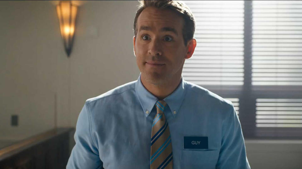 Ryan Reynolds in 'Free Guy'. (Credit: 20th Century Studios)