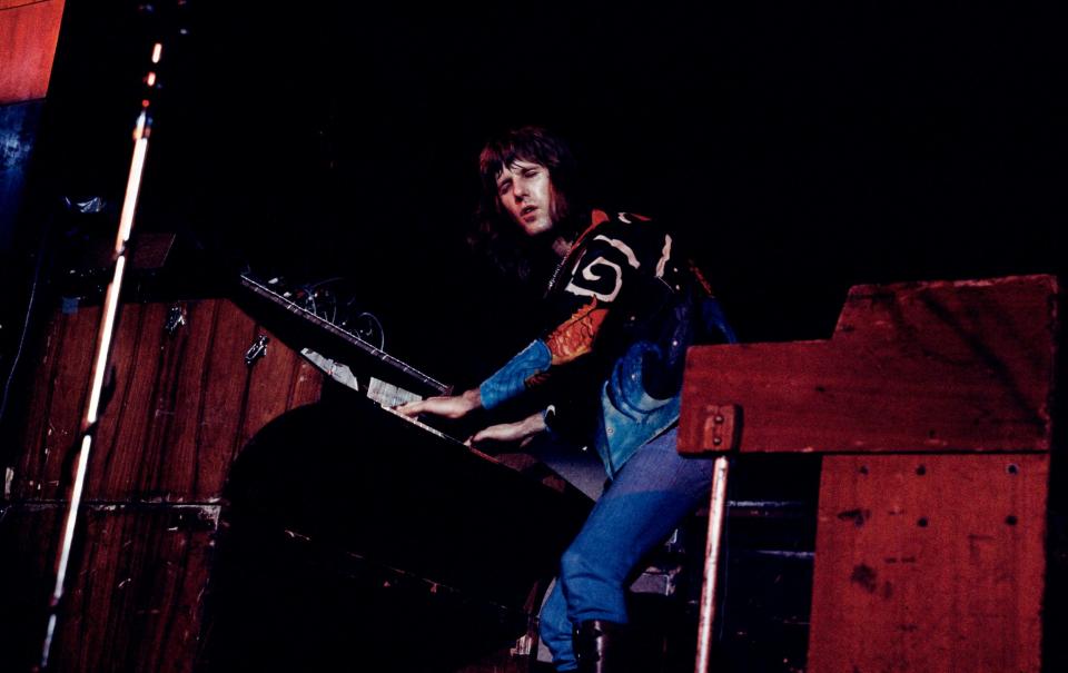 Essential to progressive rock: Keith Emerson plays the Hammond organ on stage in Copenhagen, 1982