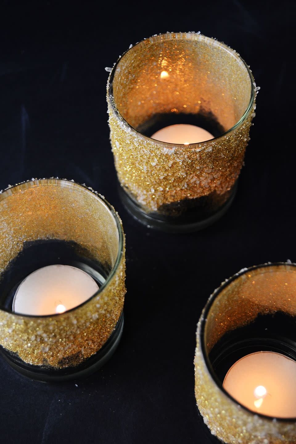 DIY Glitter Votives