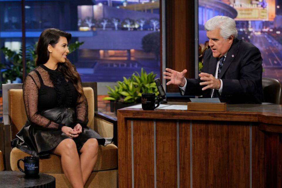 Kim Kardashian and Jay Leno | Paul Drinkwater/Getty Images