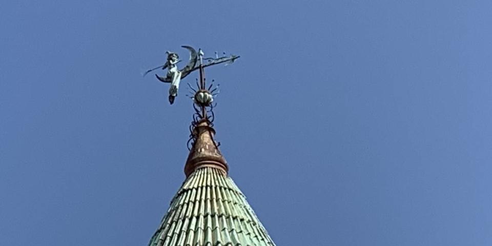 A witch “flies” over downtown Biloxi at Halloween and all year. The weathervane is atop Elzey’s Hardware on Howard Avenue and Lameuse Street. Mary Perez/Sun Herald