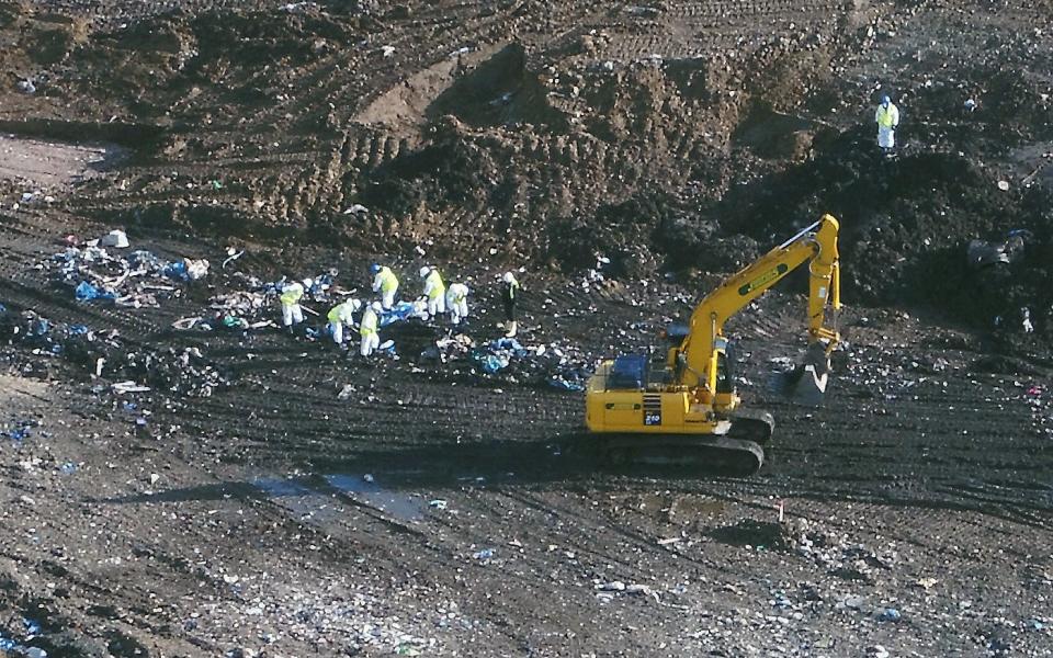 Police have been searching a landfill site in Cambridge - Credit: SWNS