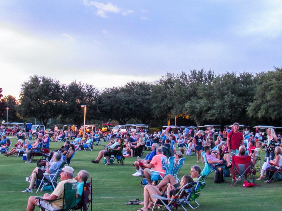 The Panama City Beach 2022 summer concert series will bring a family-friendly atmosphere where the community can enjoy music from varied musical talents. Pictured is a crowd from the 2019 concert series.